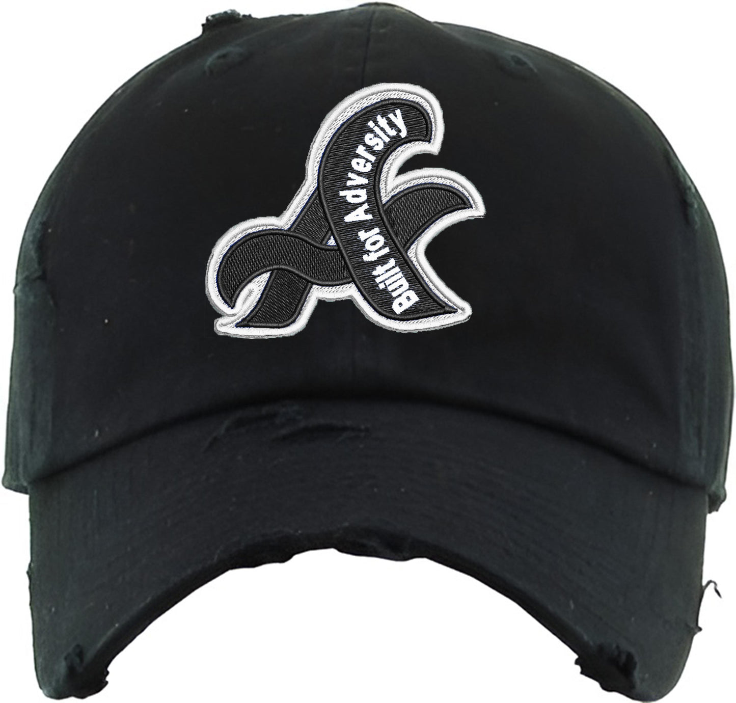 Black Distressed Cap