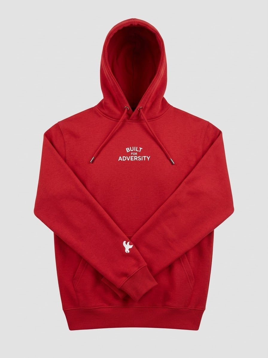 red hoddie builtforadversity