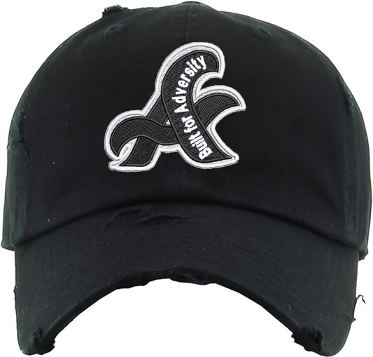 Black Distressed Cap