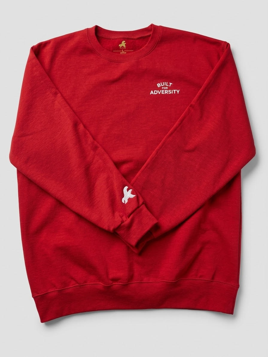 red tshirt builtforadversity