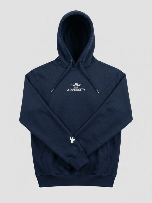 Heavyweight Built for Adversity Navy-blue Hoodie