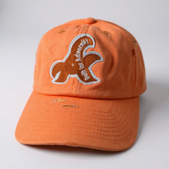 Orange Distressed Cap
